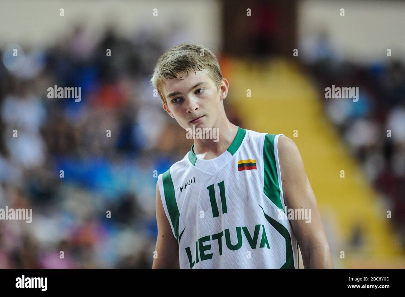 Domantas Sabonis. Il Festival olimpico europeo estivo della gioventù 2011 si è tenuto a Trabzon, in Turchia, tra il 23 e il 29 luglio 2011. Foto Stock