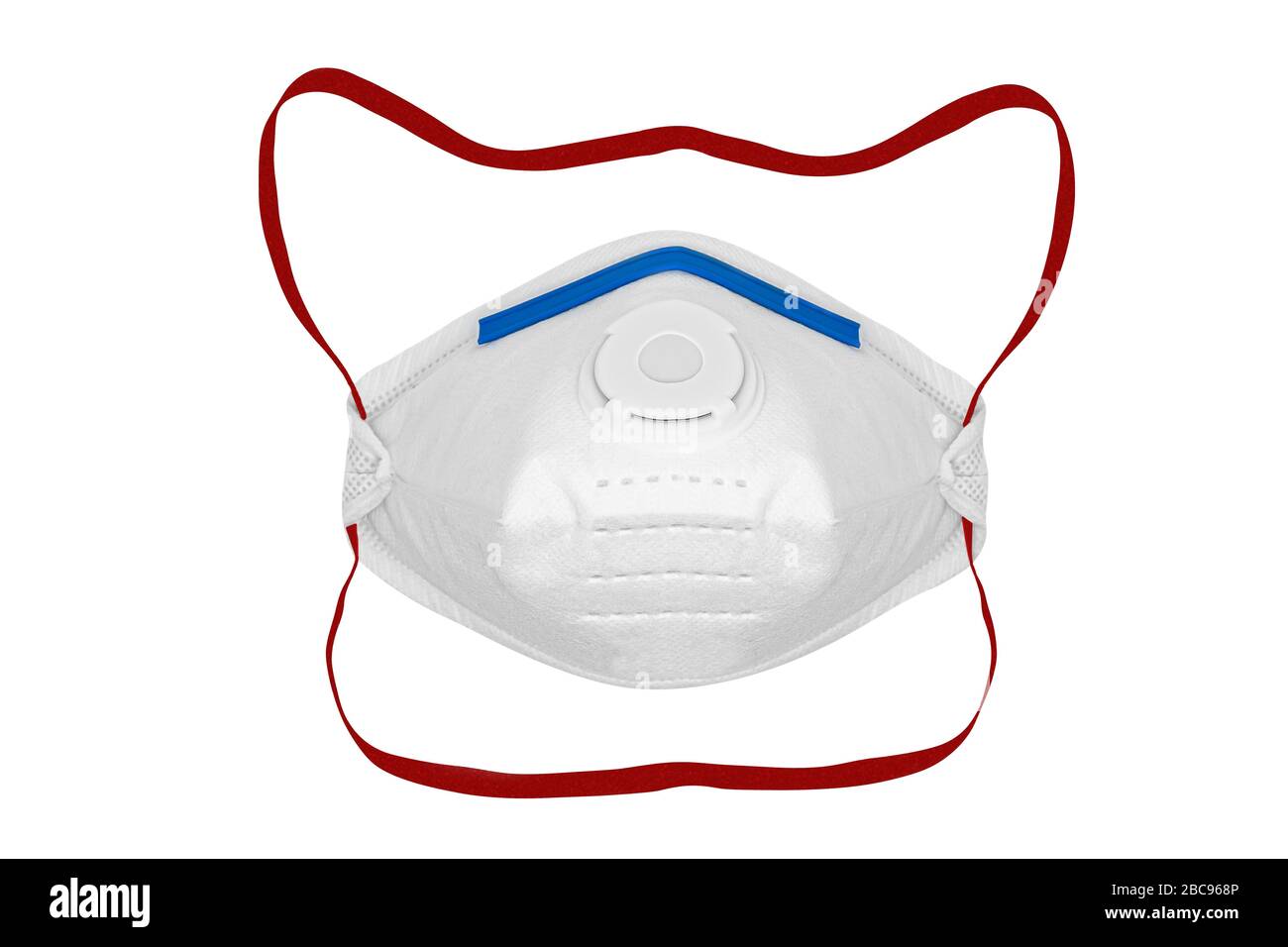 Maschera respiratore monouso FFP3 R D, protezione respiratoria contro Covid-19, particelle, nebbie, odori, gas acidi. Maschera medicale per polveri sottili FFP 3 con b Foto Stock