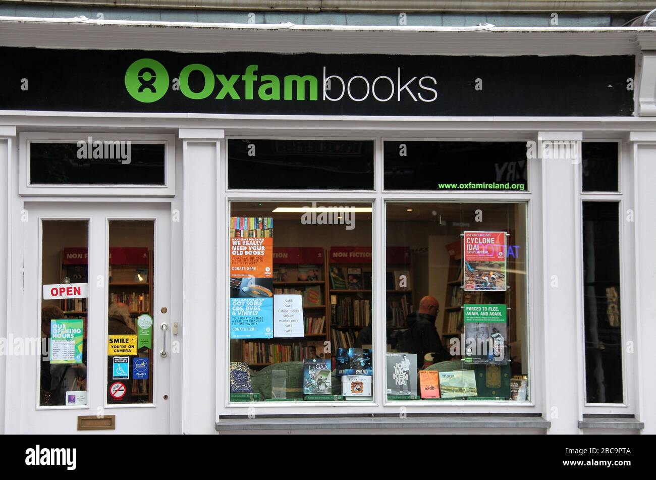 Negozio di libri Oxfam a Dublino Foto Stock
