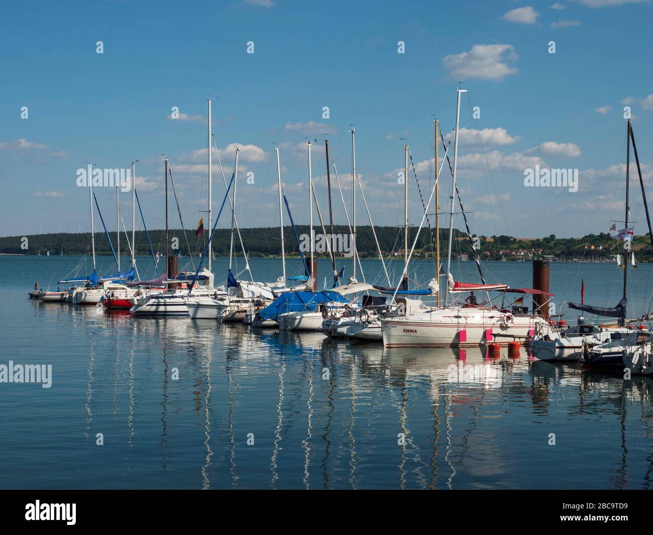 Brombachsee, Enderndorf, Marina, Franconia, Baviera, Germania Foto Stock