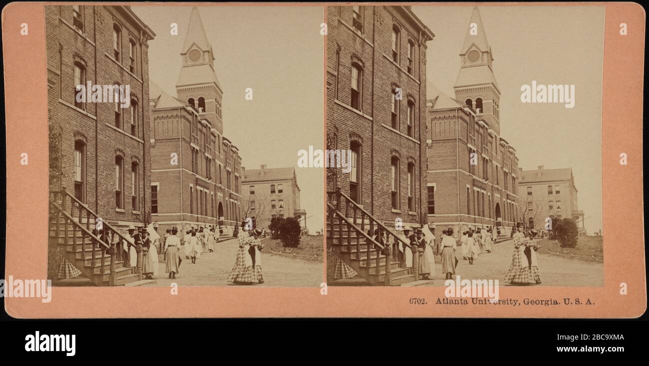 Atlanta University, Georgia, Stati Uniti, Stereo Card, 1891 Foto Stock