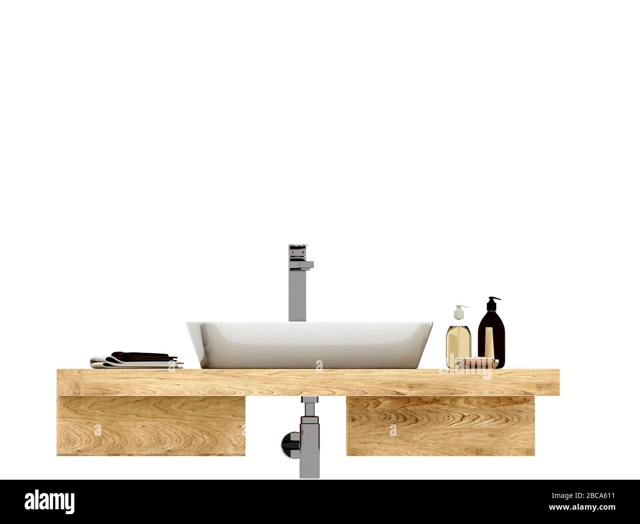 rendering 3d della toilette del bagno Foto Stock