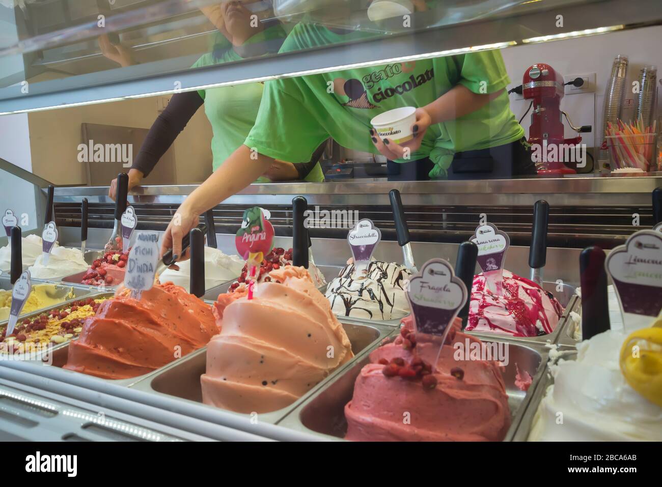 Gelateria, Palermo, Sicilia, Italia, Europa, Foto Stock