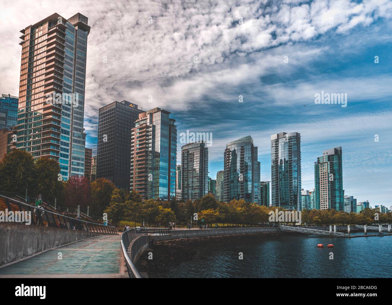 Coal Harbour una delle zone più costose di Vancouver Canada Foto Stock