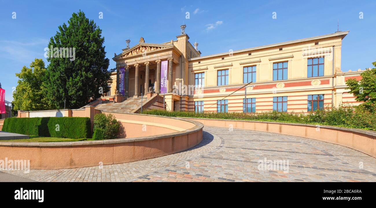 Schwerin Museo di Stato nel vecchio giardino di Schwerin, Meclemburgo-Pomerania occidentale, Germania, Europa Foto Stock