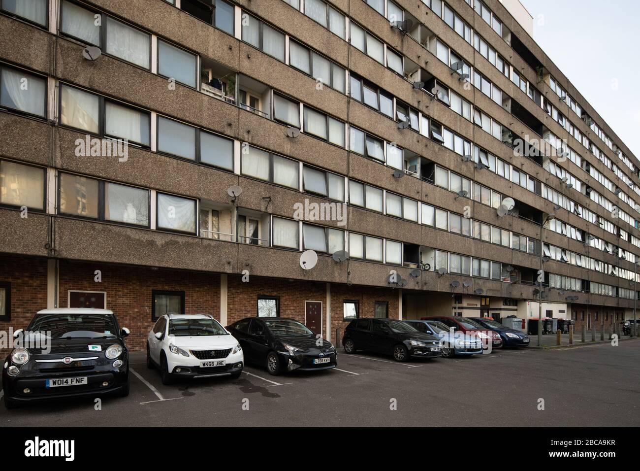 Winstanley Estate, Clapham Junction, durante l'arenata di Coronavirus nel Regno Unito a Londra Foto Stock