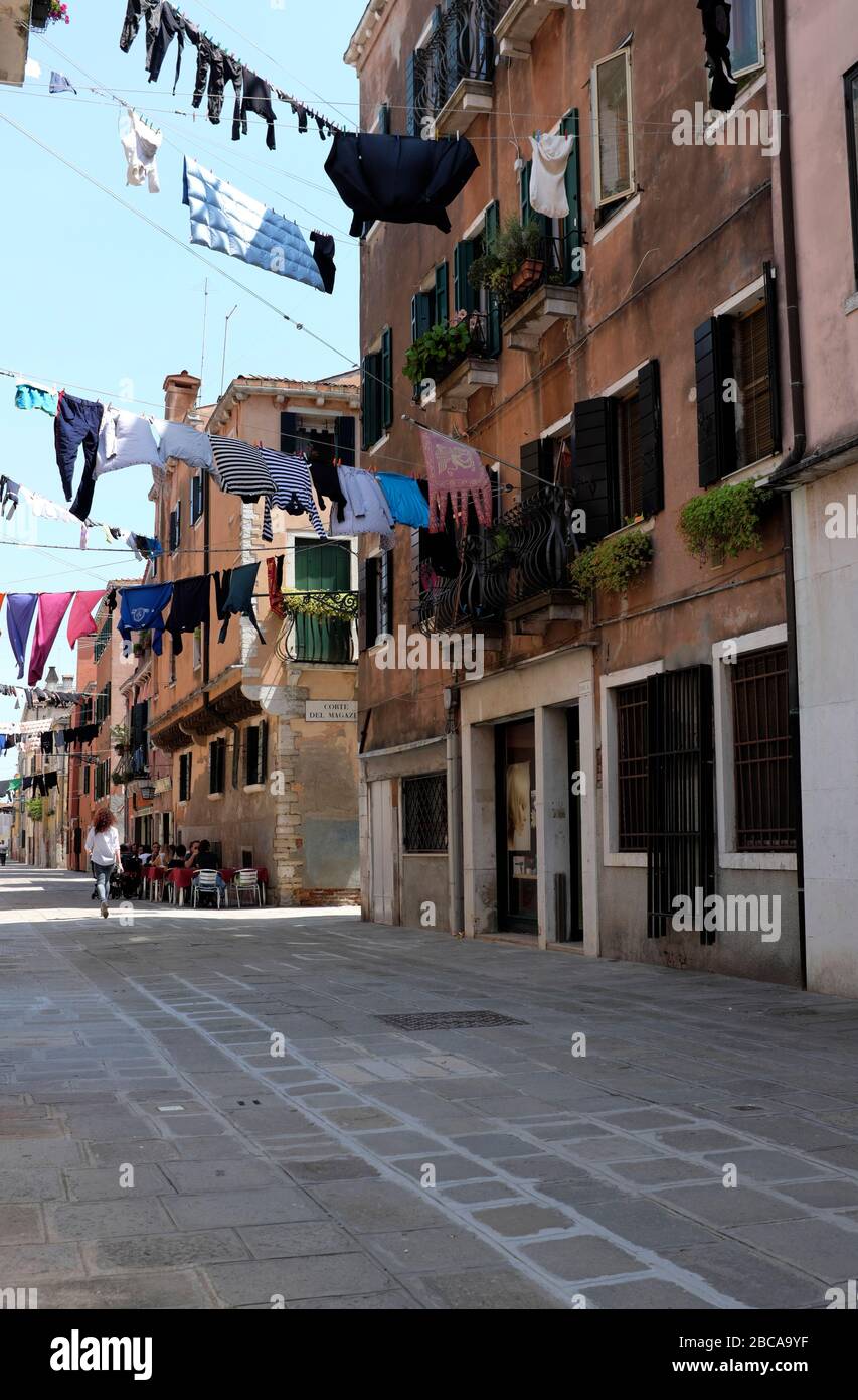 Italia, Venezia, quartiere Castello Foto Stock
