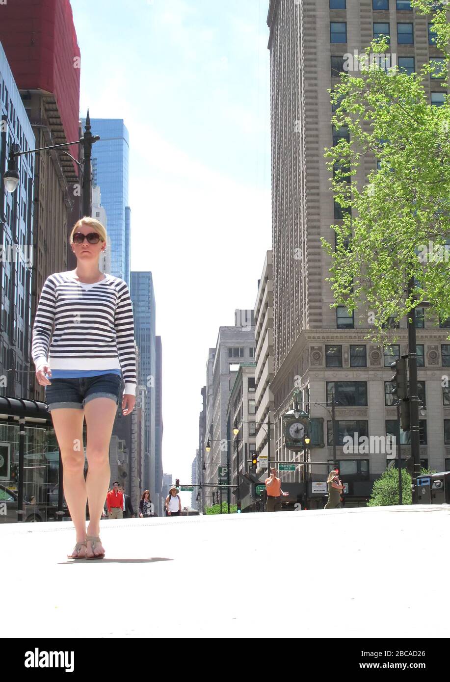 Street scene Chicago, il, Stati Uniti Foto Stock