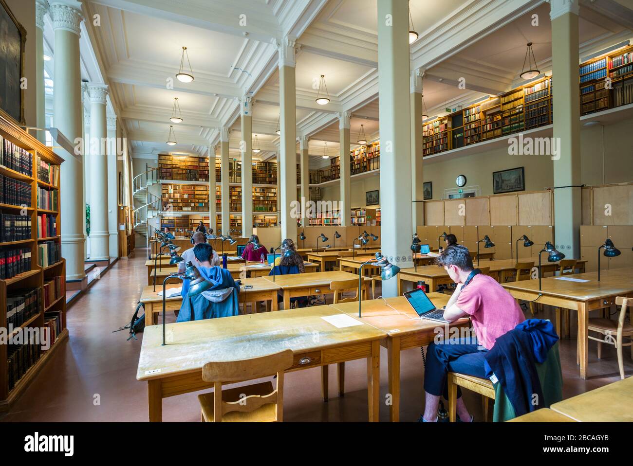 Svezia, Svezia centrale, Uppsala, Carolina Rediviva Library, interior, Foto Stock