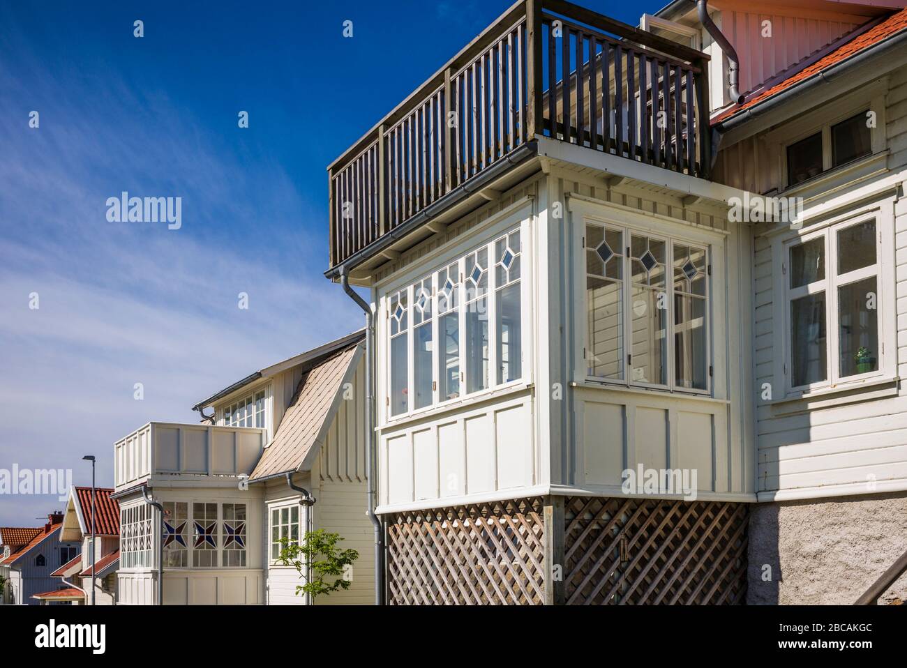 Svezia, Bohuslan, Isola di Tjorn, Ronnang, casa villaggio dettaglio Foto Stock