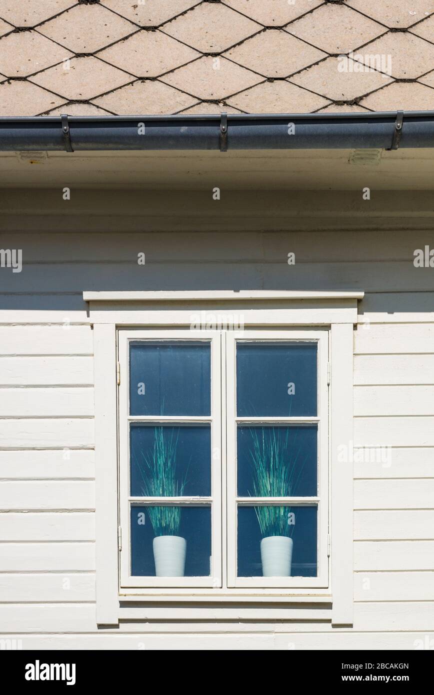 Svezia, Bohuslan, Isola di Tjorn, Ronnang, casa villaggio dettaglio Foto Stock