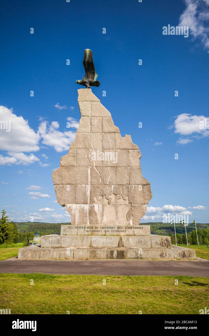Svezia, Varmland, Sunne, il monumento di Stampande all'emigrazione svedese verso gli Stati Uniti, costruito 1953 Foto Stock