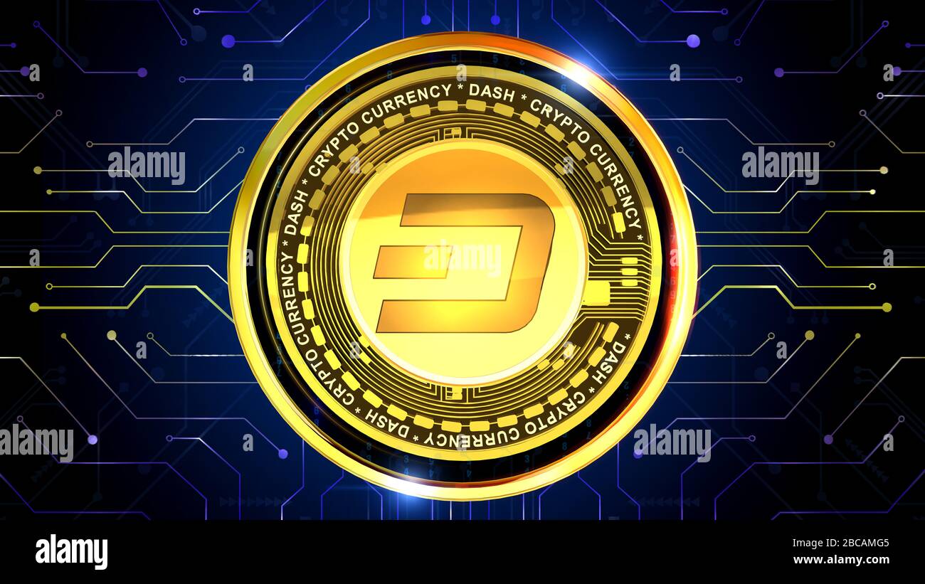 Lo sfondo della criptovaluta è perfetto per qualsiasi tipo di presentazione di notizie o informazioni. Lo sfondo presenta un layout elegante e pulito Foto Stock