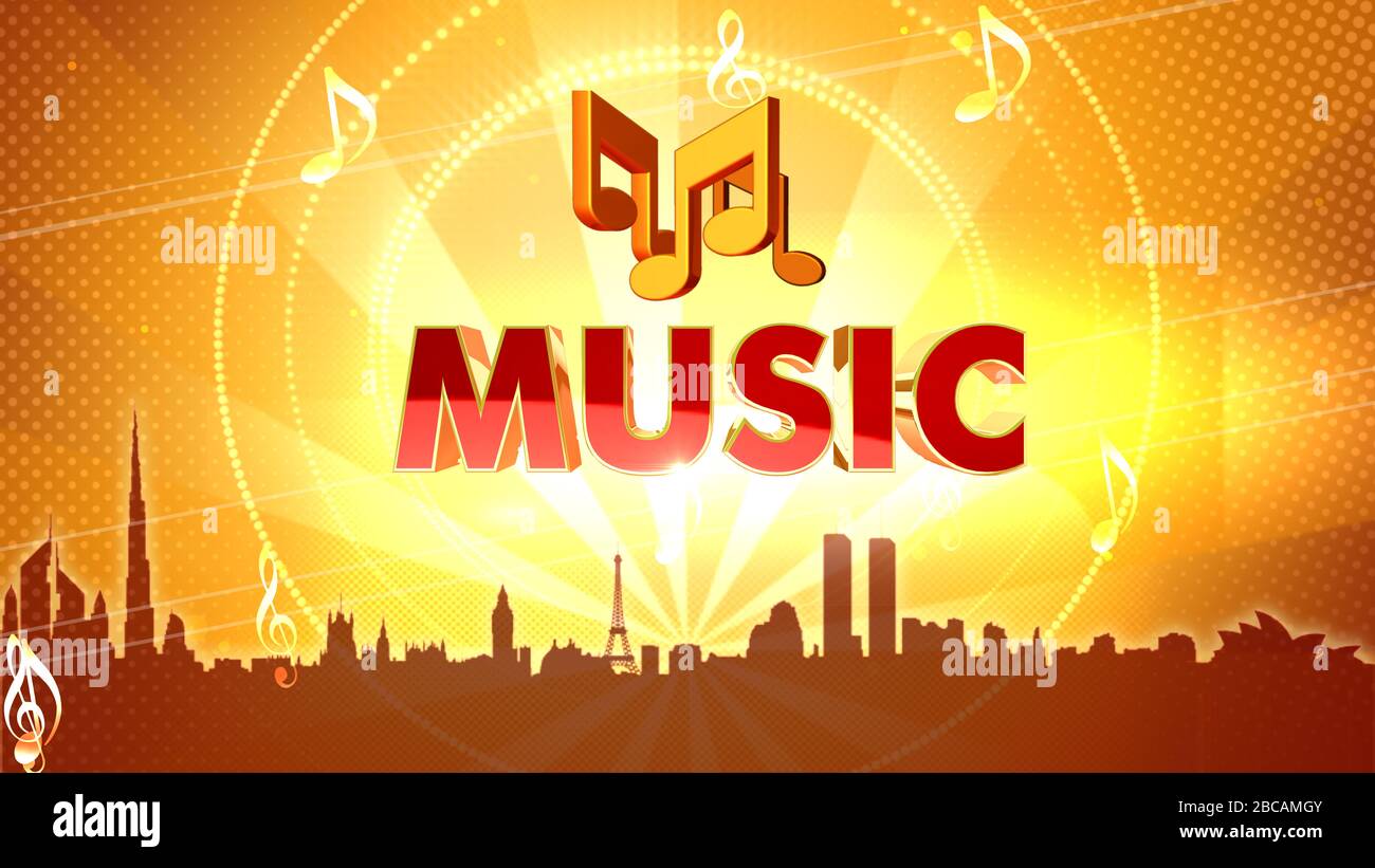 Il sottofondo musicale è perfetto per qualsiasi tipo di presentazione di notizie o informazioni. Lo sfondo presenta un layout elegante e pulito Foto Stock