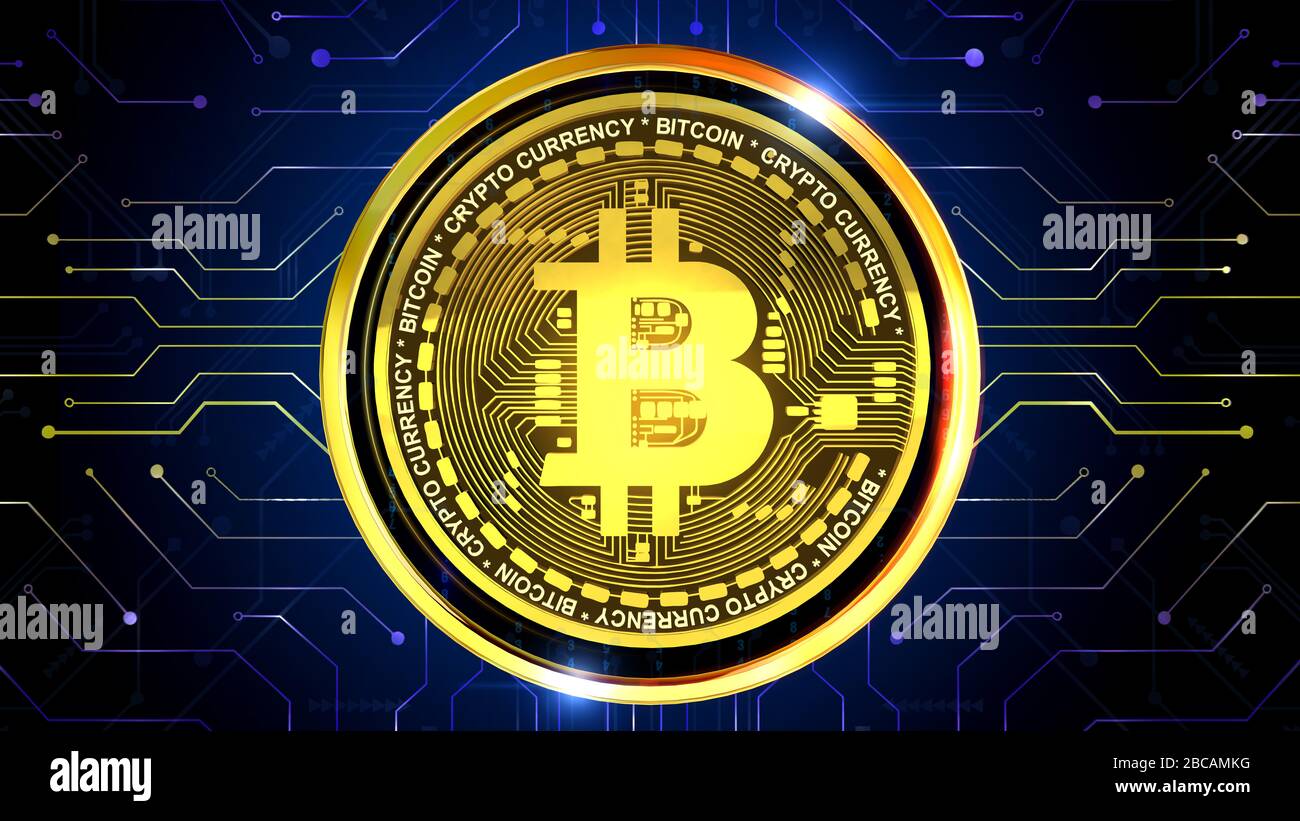Lo sfondo della criptovaluta è perfetto per qualsiasi tipo di presentazione di notizie o informazioni. Lo sfondo presenta un layout elegante e pulito Foto Stock