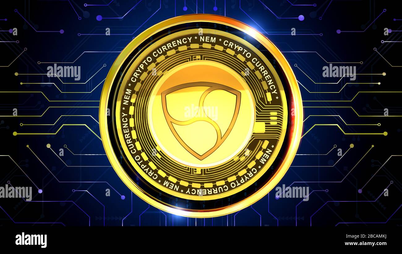 Lo sfondo della criptovaluta è perfetto per qualsiasi tipo di presentazione di notizie o informazioni. Lo sfondo presenta un layout elegante e pulito Foto Stock