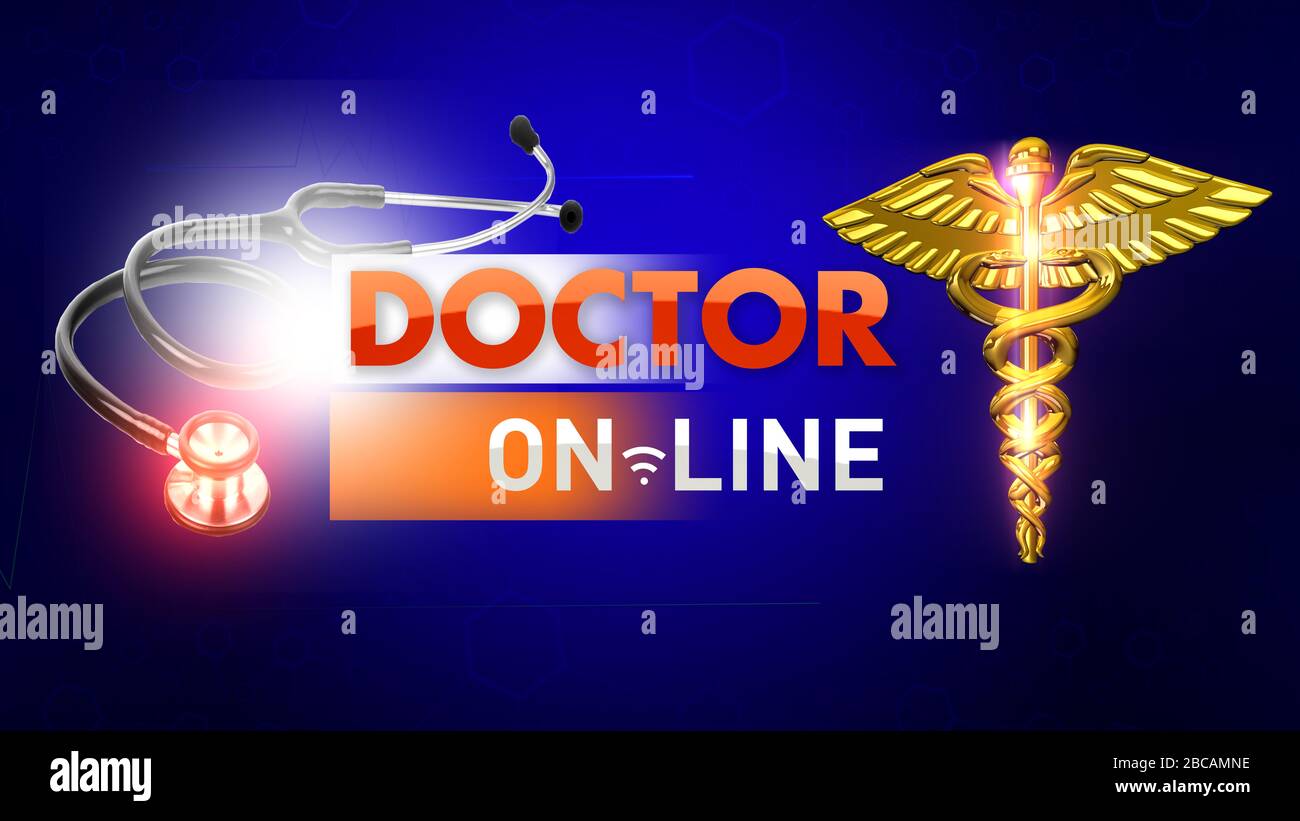 Il rendering 3D di Doctor è perfetto per qualsiasi tipo di presentazione di notizie o informazioni. Lo sfondo presenta un layout elegante e pulito Foto Stock