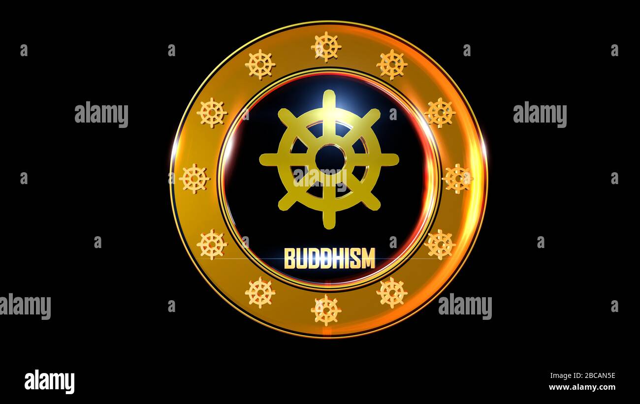 Il rendering 3D World Religious è perfetto per qualsiasi tipo di presentazione di notizie o informazioni. Lo sfondo presenta un layout elegante Foto Stock