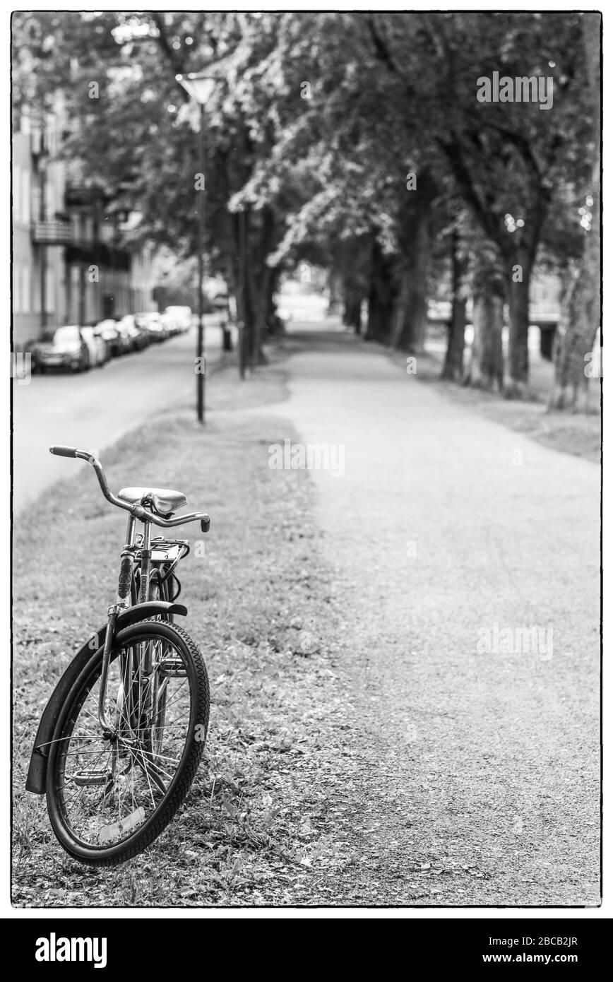 Svezia, Varmland, Karlstad, Bicicletta Foto Stock