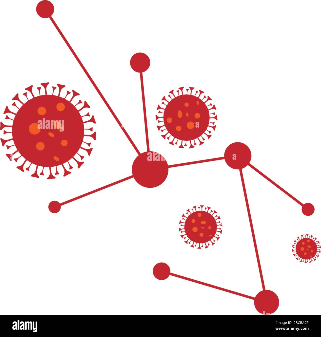 Modello di logo coronavirus disegno vettoriale Illustrazione Vettoriale