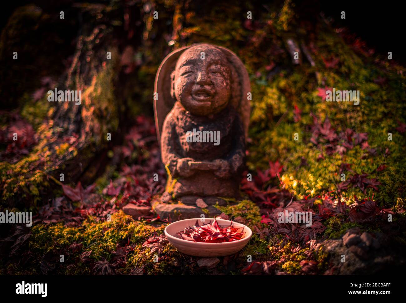 Bellissimo Buddha nel Santuario di Kyoto Foto Stock