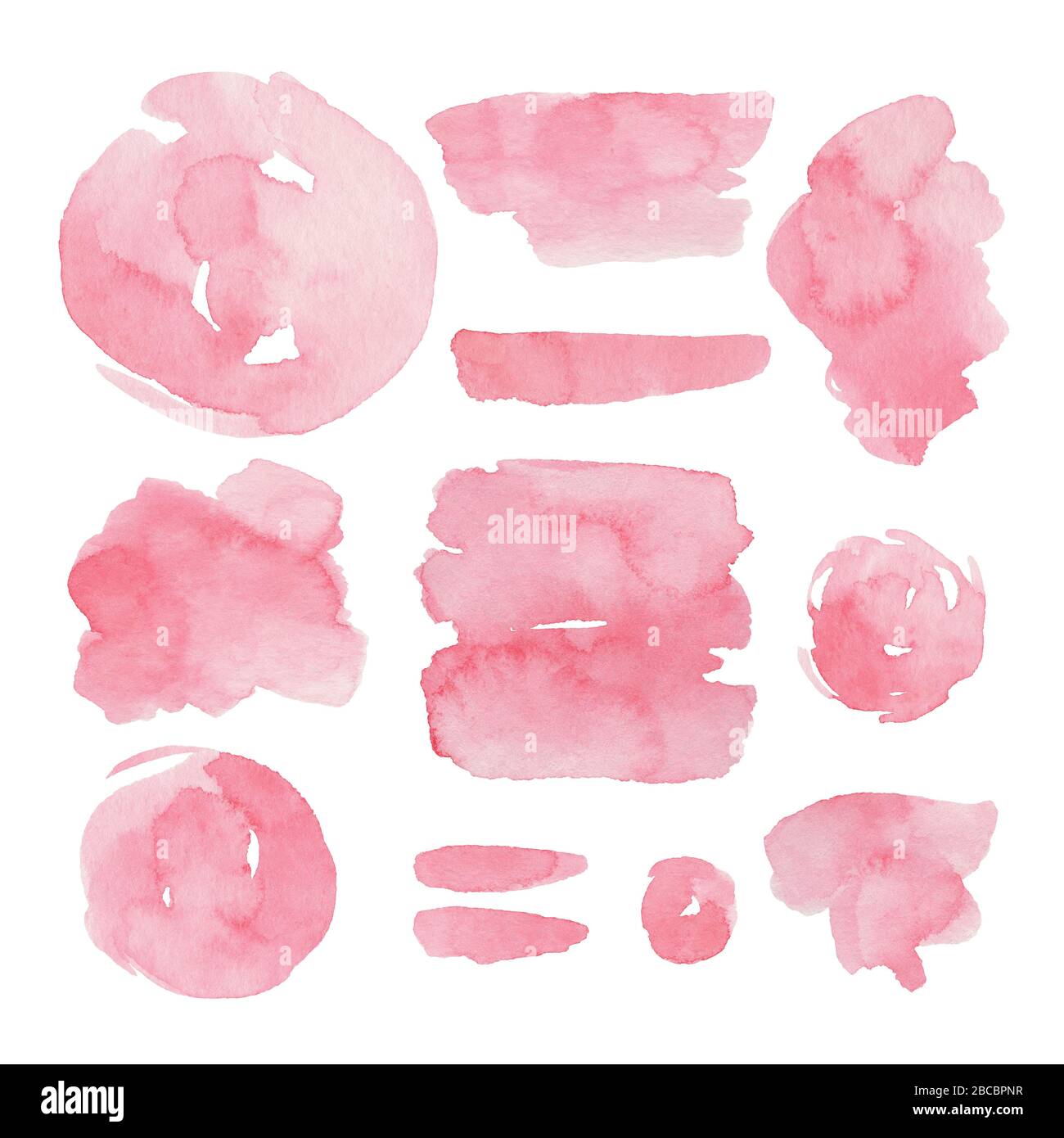 Acquerello elementi rosa astratti Foto Stock