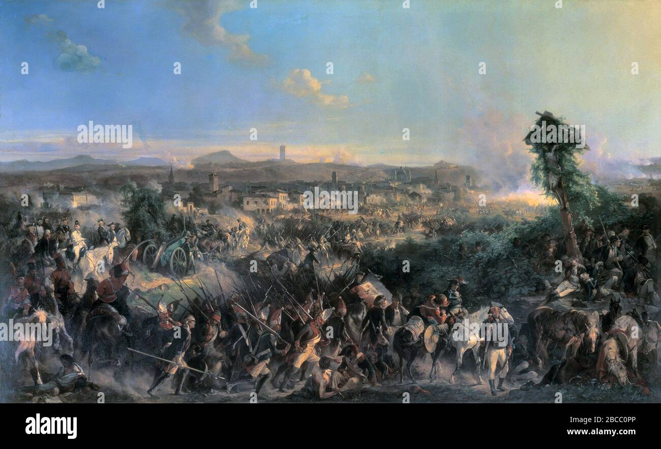 BATTAGLIA DI NOVI 15 agosto 1799 di Alexander Kotzebue, circa 1853. Cortesemente, il Museo dell'Ermitage di San Pietroburgo. Foto Stock