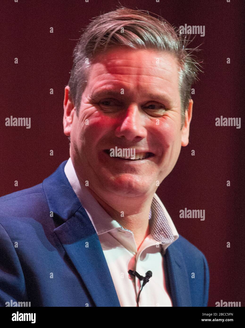 L'IMMAGINE DI RISERVA MODIFICA GLASGOW, REGNO UNITO. 15 febbraio 2020. Sir Keir Starmer vince la Leadership per il Partito laburista britannico con il 56,2% dei voti nel primo turno di votazioni, con Rebecca ling-Bailey il 27,6% e Lisa Nandy il 16,2%. Viene scattata una foto degli Hustings del partito laburista britannico per la leadership del partito laburista 2020. Foto Stock