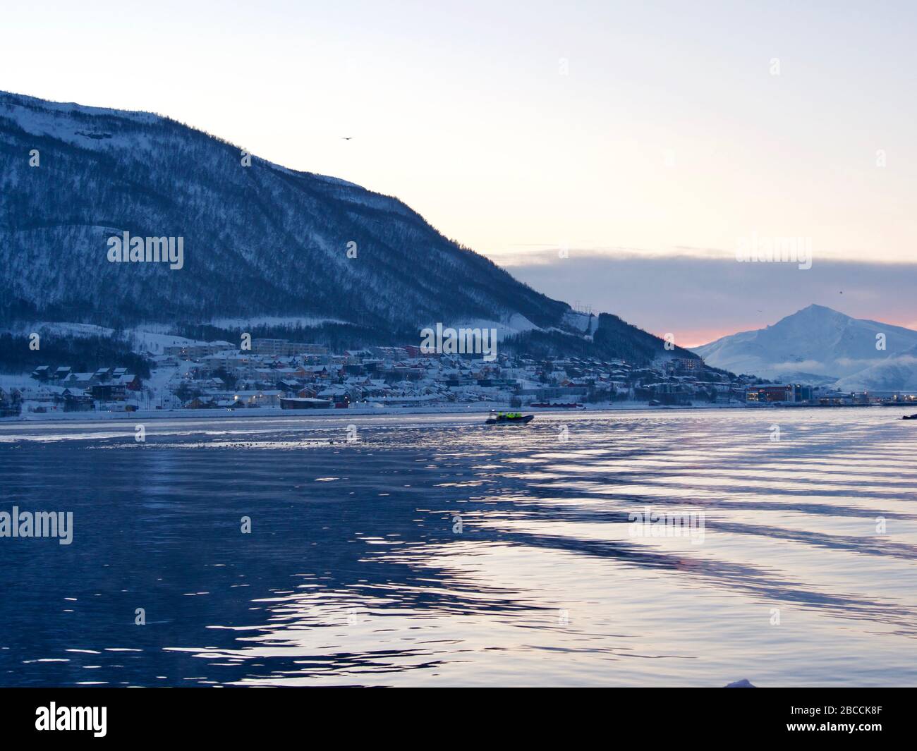 Norvegia Artica la contea norvegese settentrionale di Troms, inverno Foto Stock