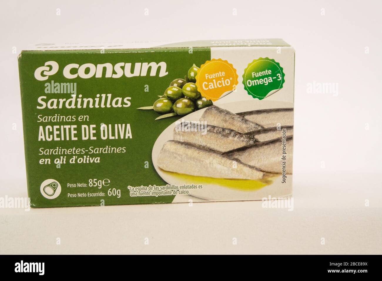 Scatola di sardine Foto Stock
