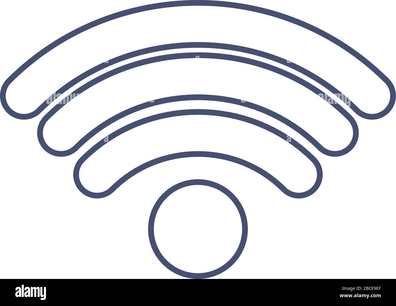 simbolo wi-fi , disegno grafico vettoriale icona stile linea Illustrazione Vettoriale
