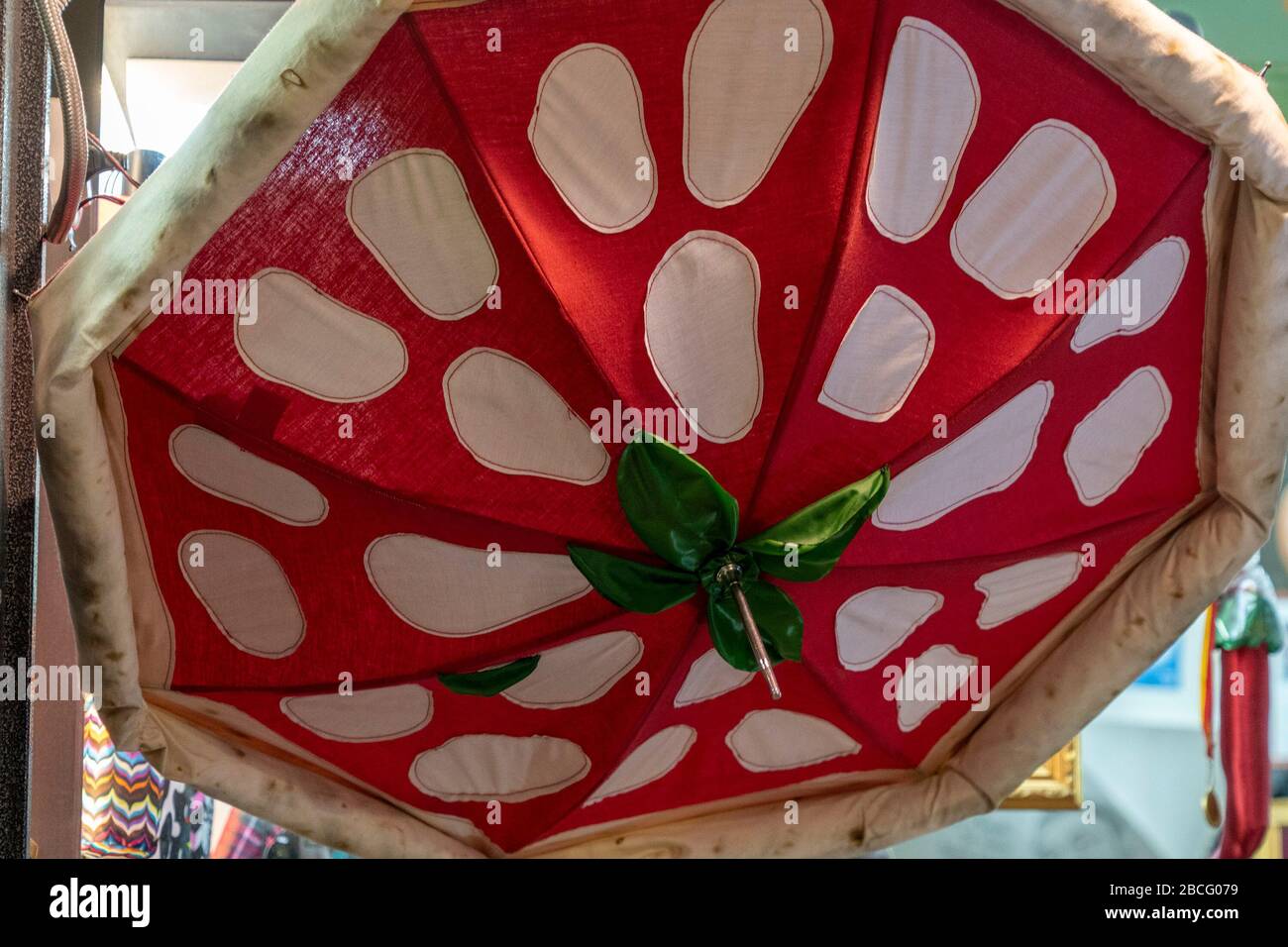 Ombrello pizza a napoli dettaglio Foto Stock