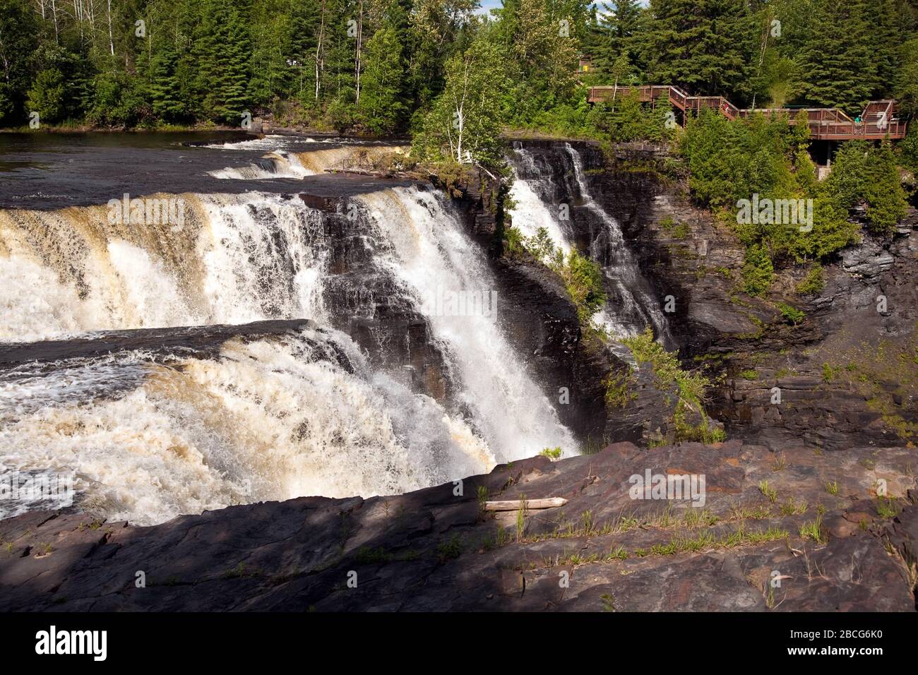 Kakabeka Falls vicino Thunder Bay nel Nord Ontario; Canada; Ontario; Nord America Foto Stock
