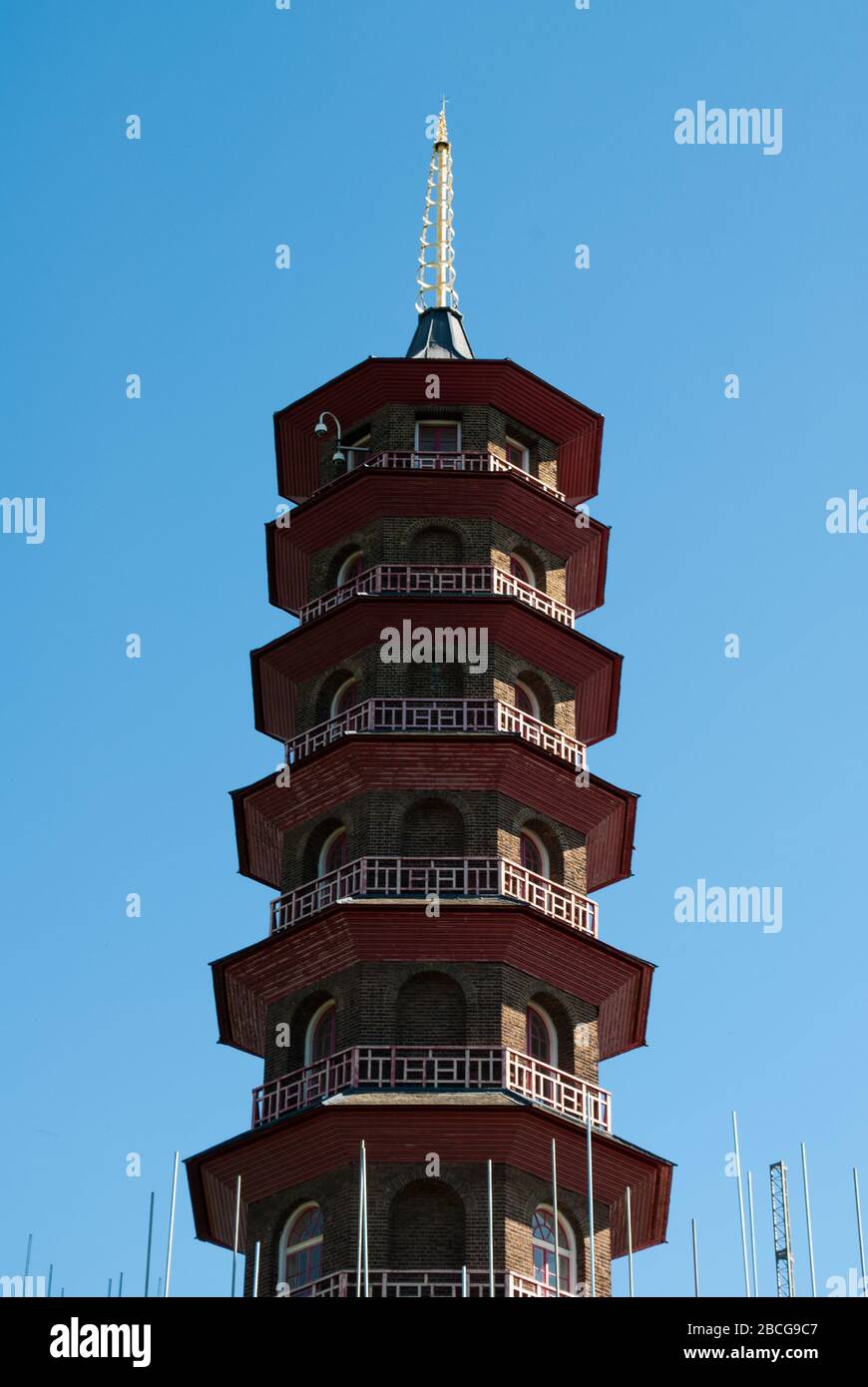 Great Pagoda Royal Botanic Gardens Kew Gardens, Richmond, London, TW9 di Sir William Chambers Foto Stock