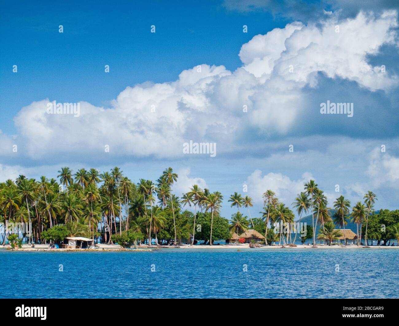 Barriera corallina dell'Isola di Raiatea, Polinesia Francese, Isole della Società, Sud pacifico Foto Stock