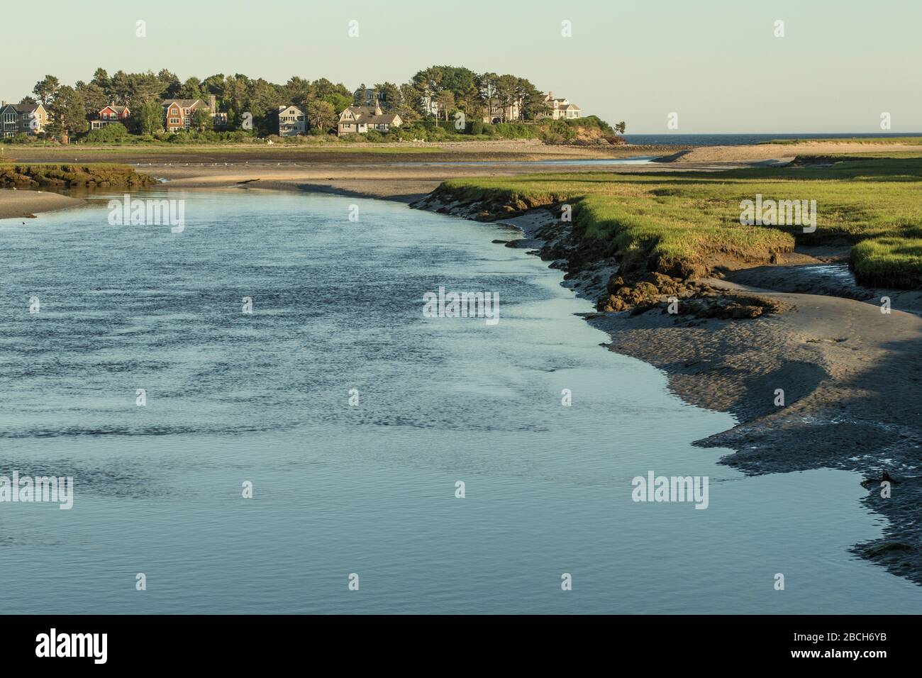 Webbannet Watershed, parte della riserva di Wells, a Wells, Maine. Gruppo di conservazione dedicato alle zone umide di questa regione nel Maine meridionale. Foto Stock