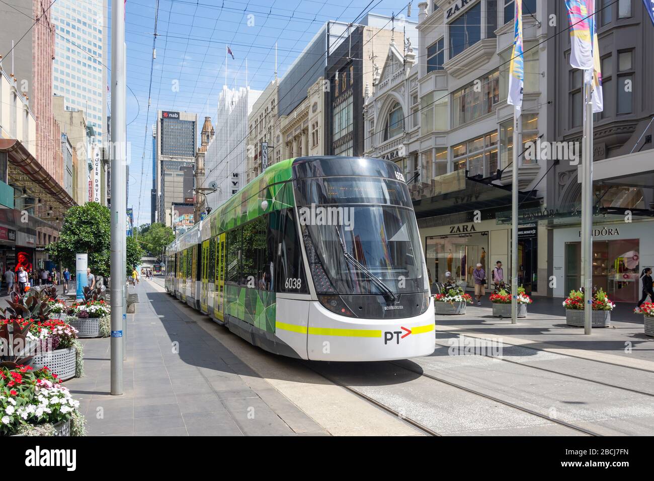 Tram City Circle, Bourke Street, City Central, Melbourne, Victoria, Australia Foto Stock