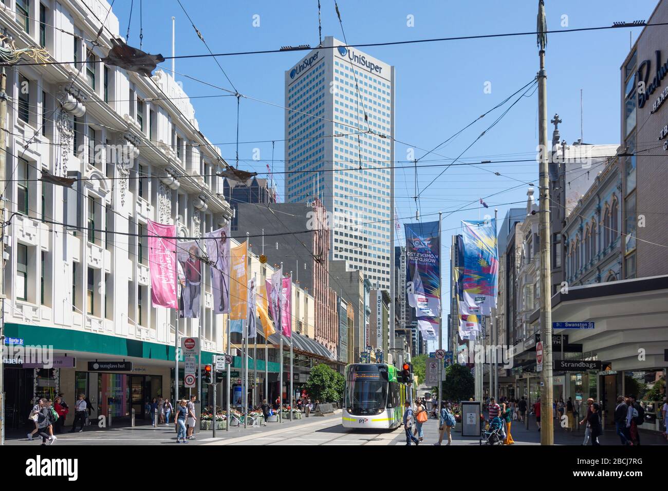 Tram City Circle, Bourke Street, City Central, Melbourne, Victoria, Australia Foto Stock