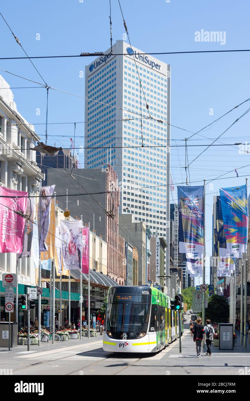 Tram City Circle, Bourke Street, City Central, Melbourne, Victoria, Australia Foto Stock