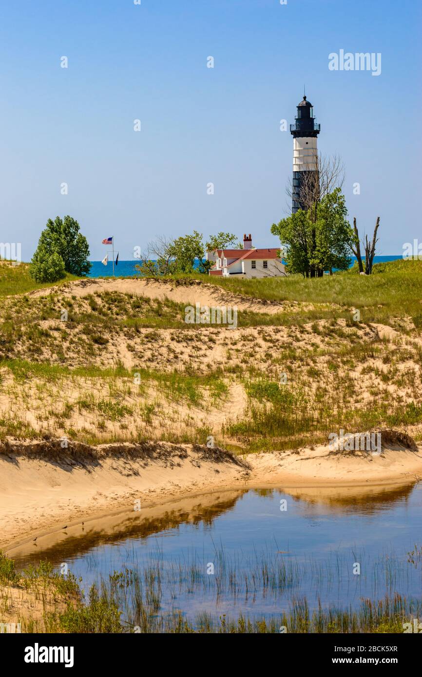 Big Sable Faro nelle dune Foto Stock