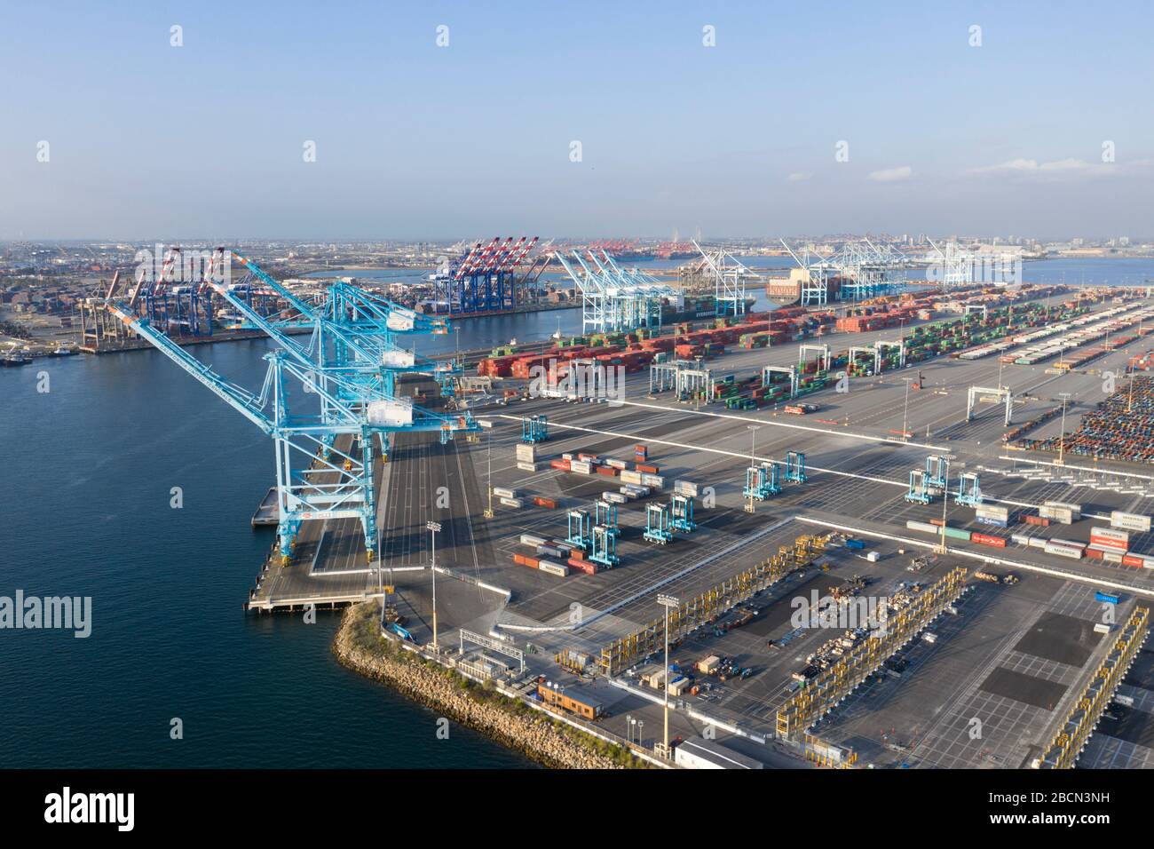 APM Terminal porto di Los Angeles Foto Stock