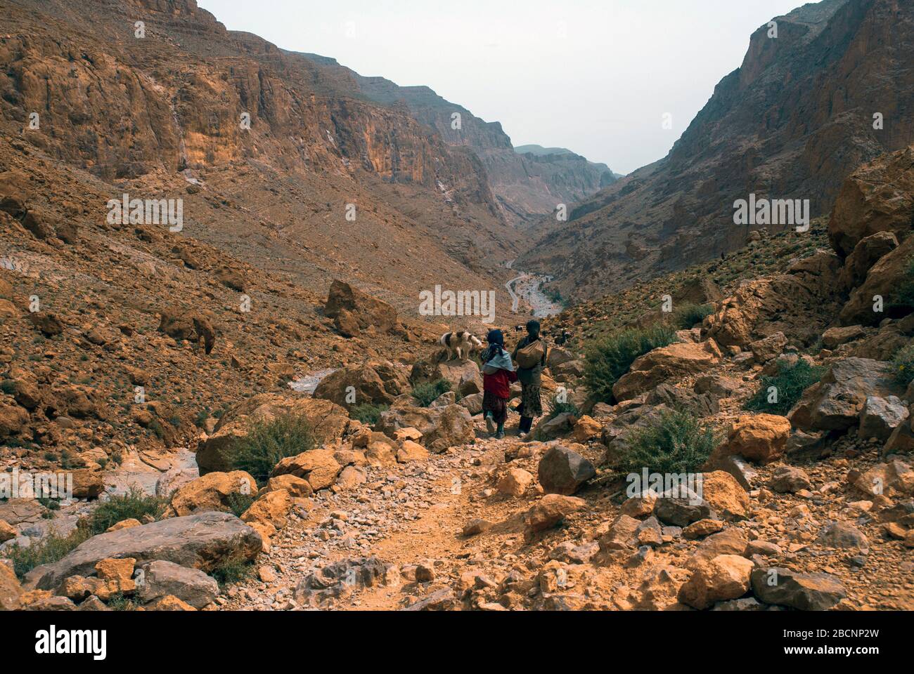 Due berberberi ragazze Todra Gorge Atlante Montagne Foto Stock