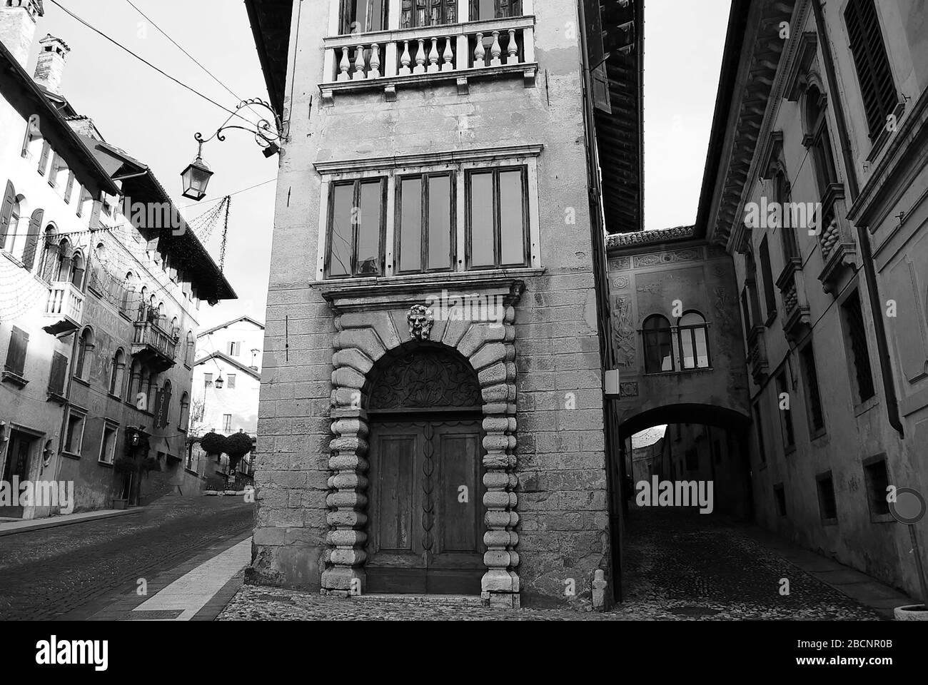 La bellissima città di Feltre, in provincia di Belluno, in Italia Foto Stock