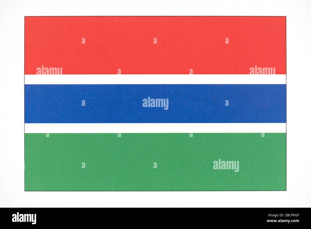 Bandiera nazionale della Gambia. Foto Stock