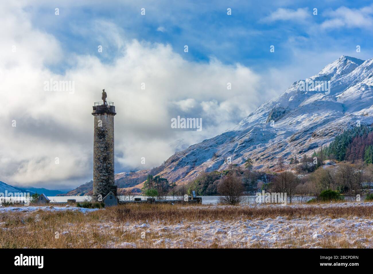 Glenfinnan Monument, Lochaber, Scozia, Regno Unito Foto Stock