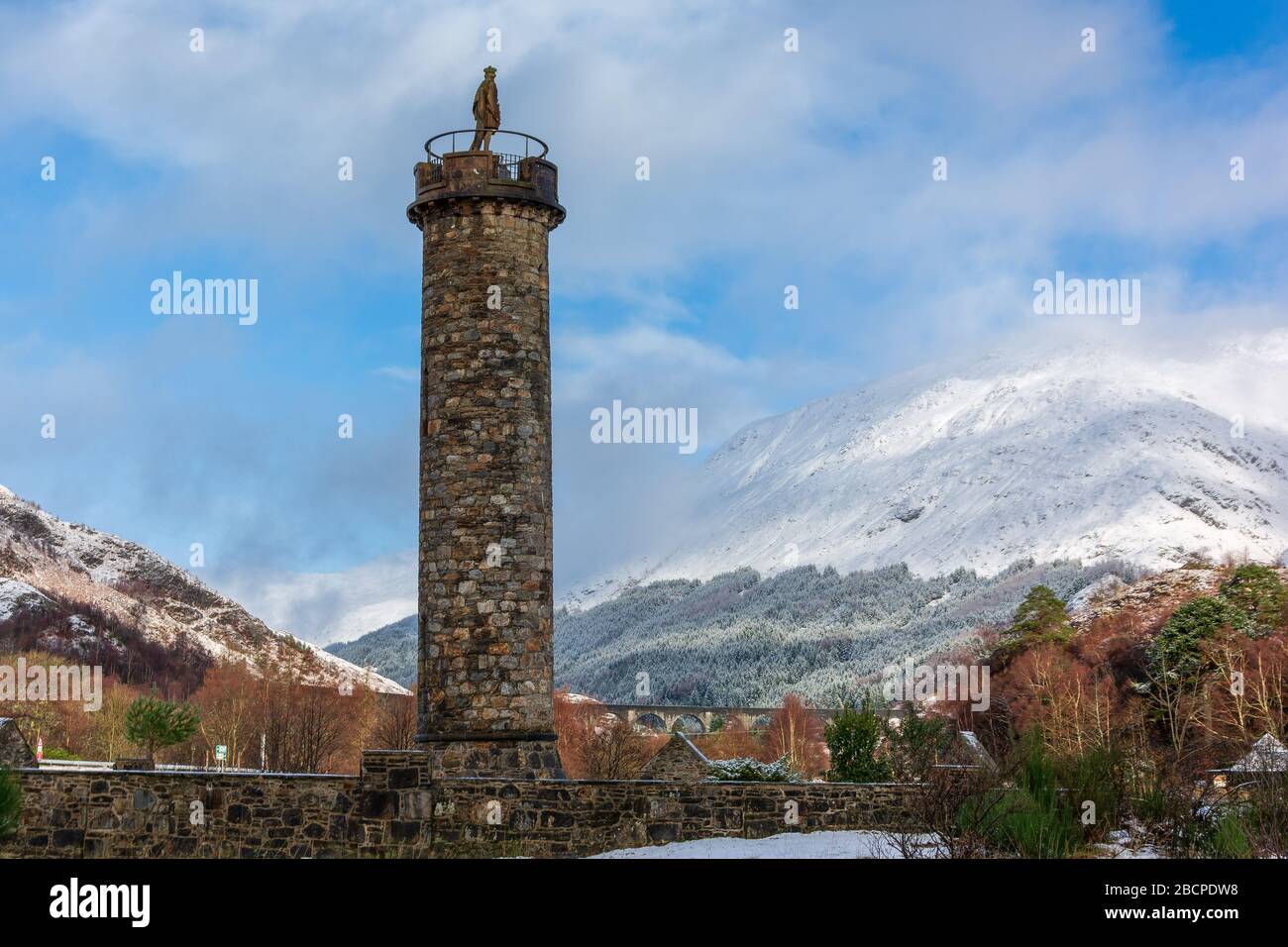 Glenfinnan Monument, Lochaber, Scozia, Regno Unito Foto Stock