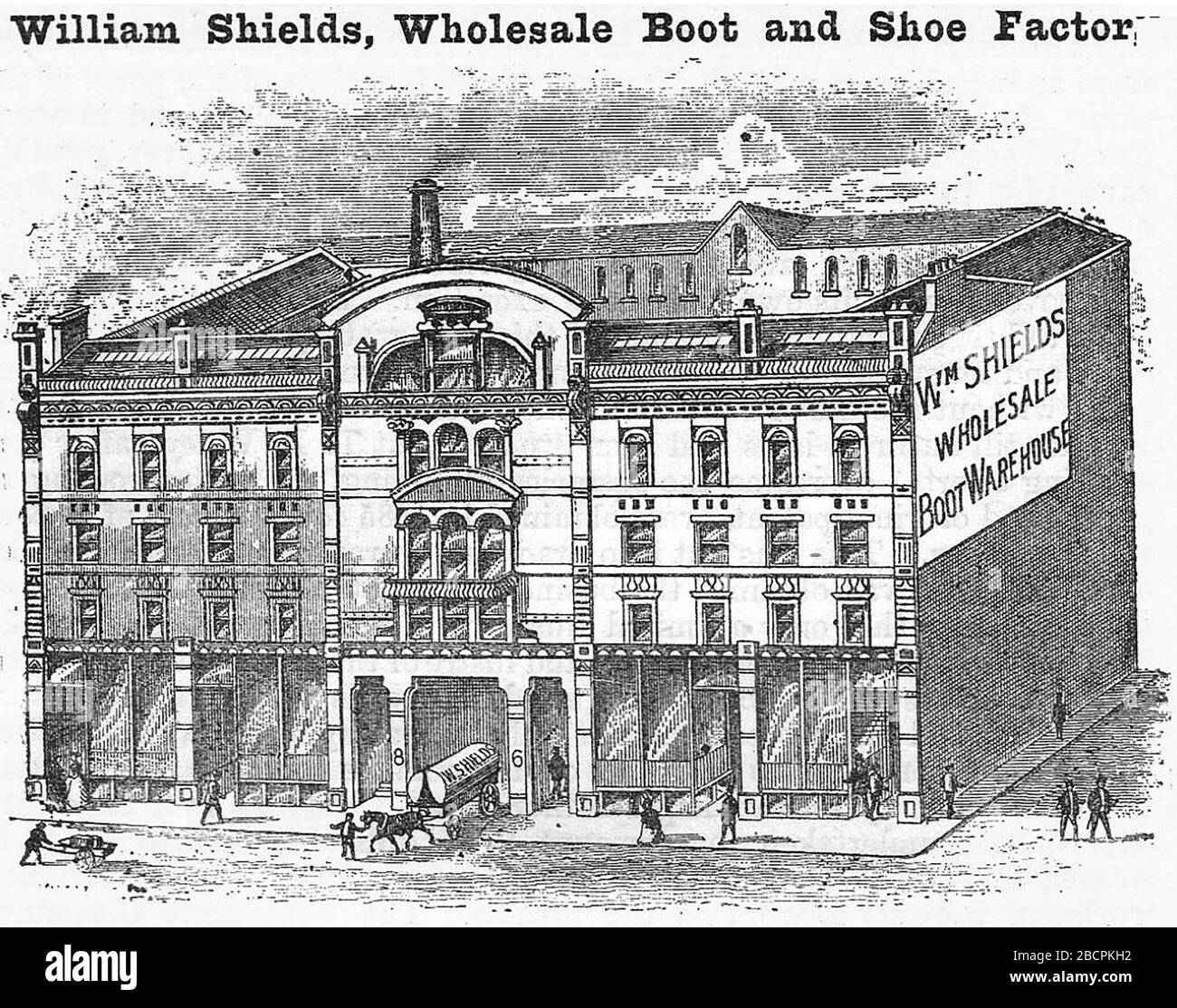 William Shields, Wholesale Boot and shoe factor, Bradford 1893 Foto Stock