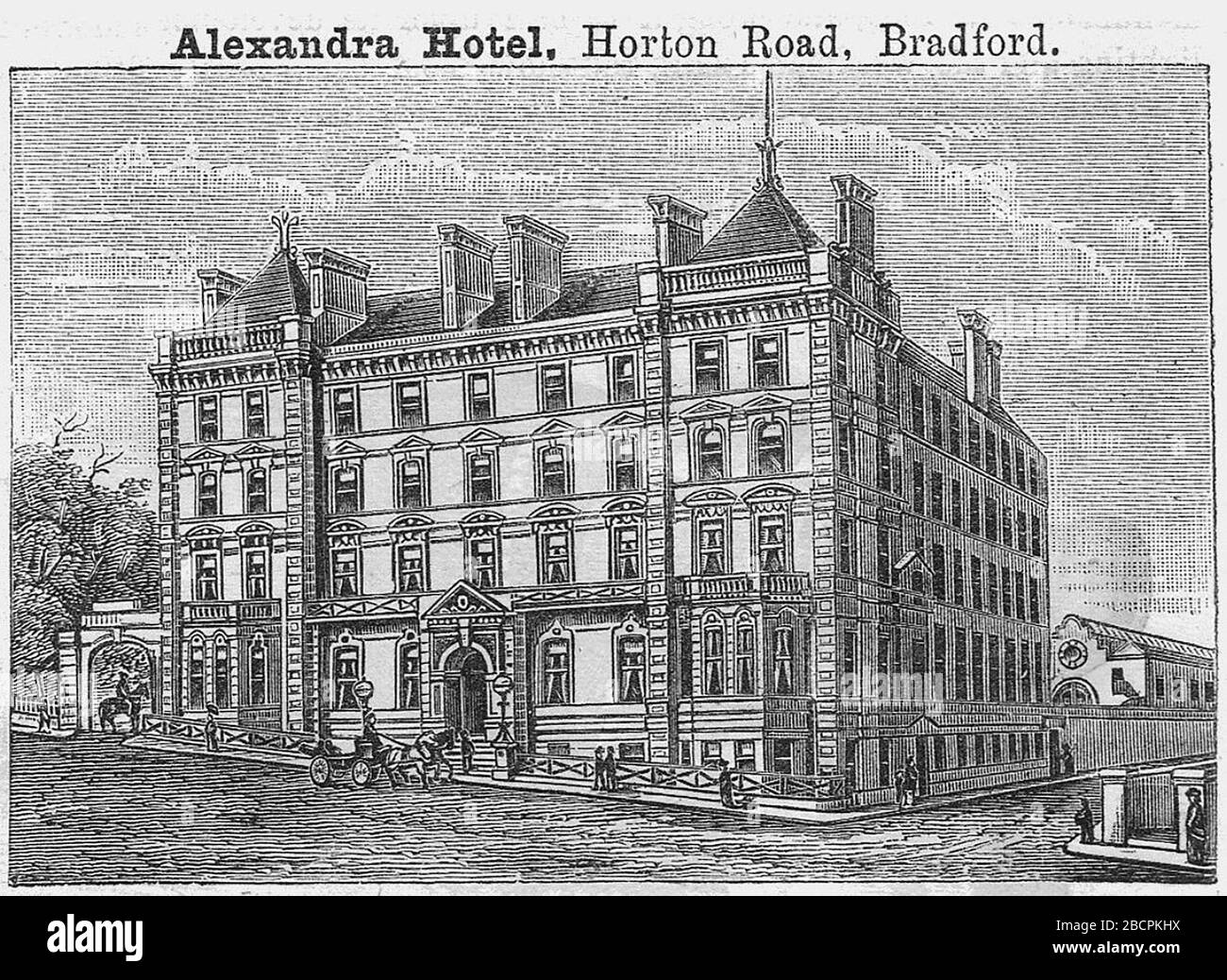 Alexandra Hotel, Horton Road, Bradford 1893 Foto Stock