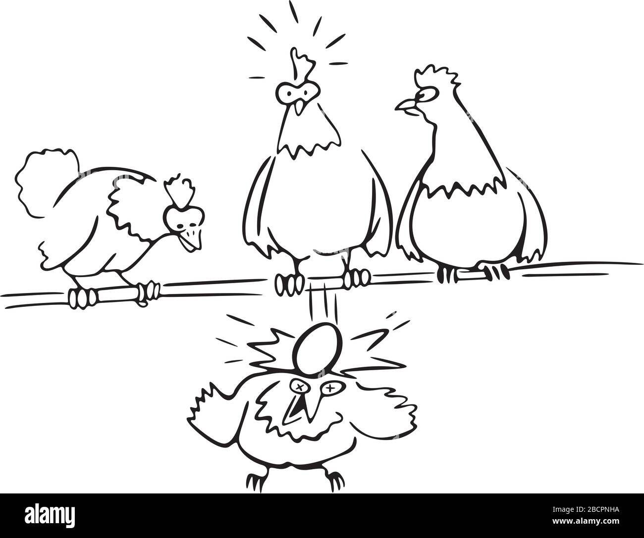 polli che posano uova Illustrazione Vettoriale