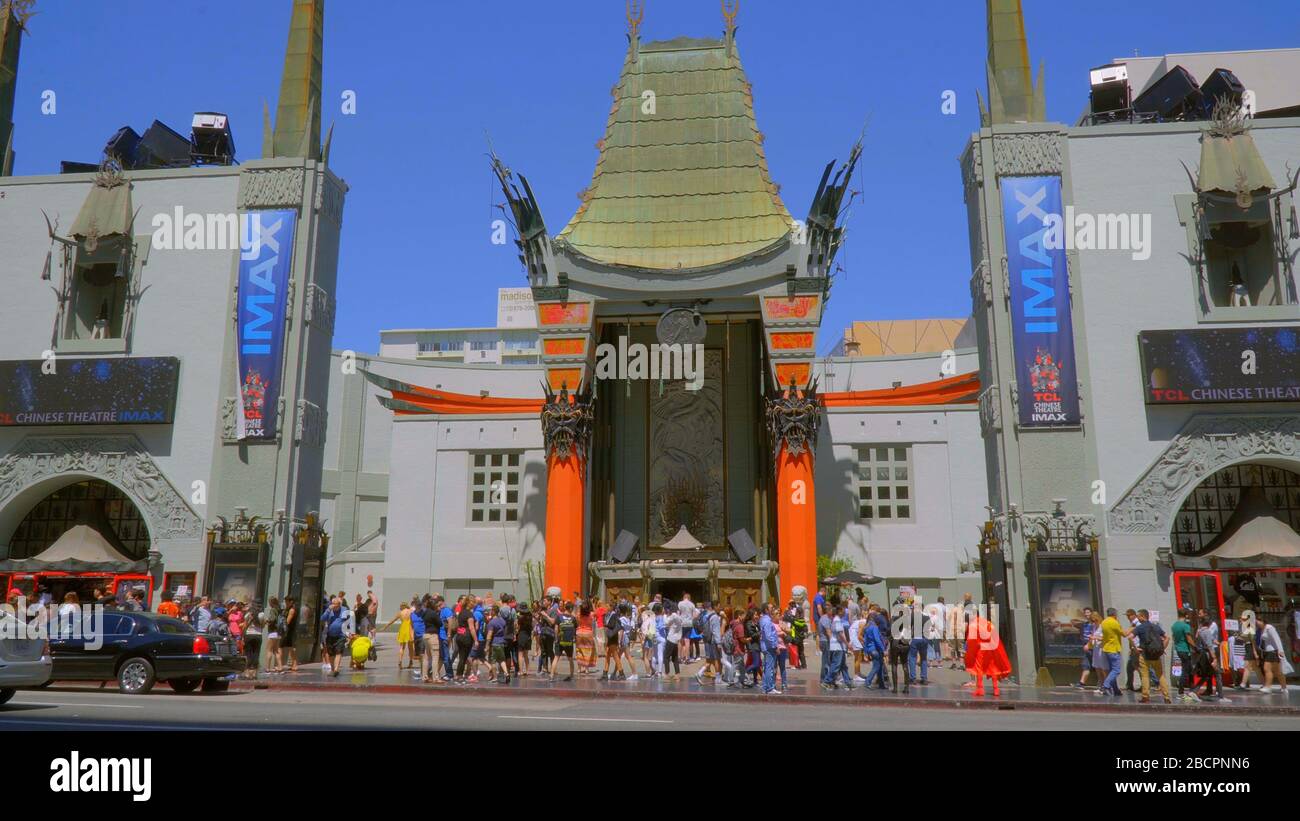 TCL Grauman´s Chinese Theatre a Hollywood Boulevard a Los Angeles - grandangolo - LOS ANGELES, CALIFORNIA - 21 APRILE 2017 - fotografia di viaggio Foto Stock